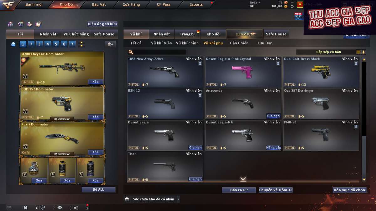 shop acc cf uy tin gia re